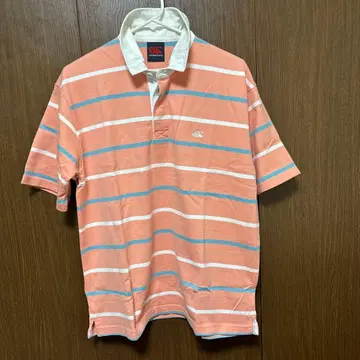 Canterbury 스트라이프 피케 셔츠 오렌지