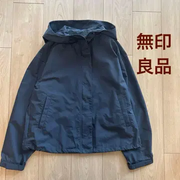 새상품급 무인양품 발수 후드 자켓 그레이 여성용 S 사이즈 집업 블루종