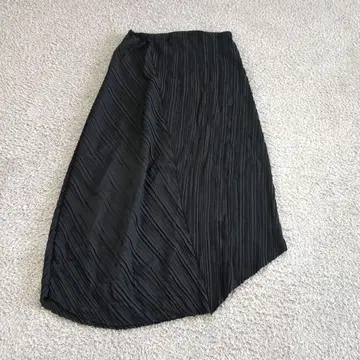 Vintage HIROKO BIS 롱 플리츠 스커트 블랙 L 모드