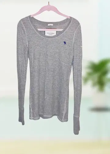 Abercrombie&Fitch 리브 긴팔 U넥 상의 여성용