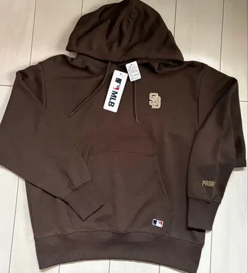 새상품 M 사이즈 MLB 파드레스 쭈리 후드티 브라운