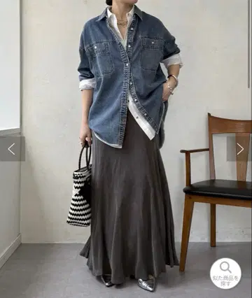 DouDou 큐프라 플레어 스커트 새상품급