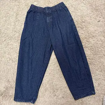 GU 와이드 팬츠 S 데님 이지 팬츠 테이퍼드 팬츠