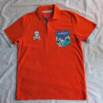 MARK & LONA 남성용 오렌지 골프 피케 셔츠 파일 원단 L