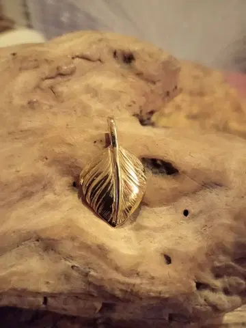 놋쇠 골드 컬러, 하트 페더, 상금 페더, 페더, 펜던트, 탑, 아메리칸