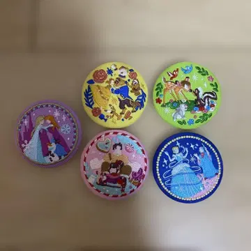 디즈니 자수 캔뱃지 5개 세트