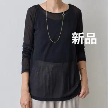 새상품 BEARDSLEY 비어즐리 긴팔 시어 천축 티셔츠 블랙