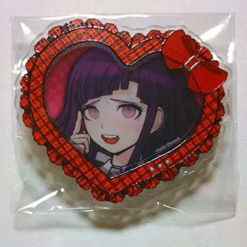 슈퍼 단간론파 2 하트형 아크릴 배지 츠미키 미캉