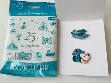 핀 배지 2개 도쿄디즈니씨 25주년 스파클링 쥬빌리