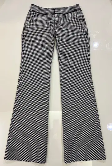 MARY QUANT LONDON 체크 무늬 플레어 팬츠