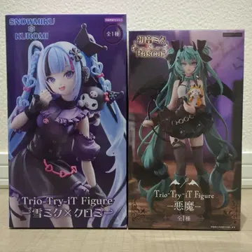 유키 미쿠 x 쿠로미 하츠네 미쿠 x 라스칼 악마 피규어 세트