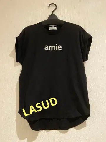 LASUD 실버 포일 로고 프렌치 슬리브 T셔츠 야마다야 스콧 클럽