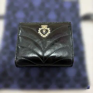ANNA SUI 지갑 포와로 가마구치 이단 접기 블랙