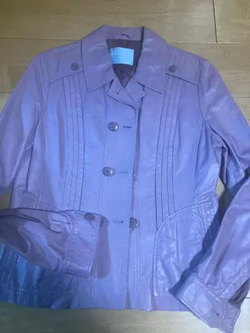 양가죽 가죽 자켓 호메오 스타일 라벤더