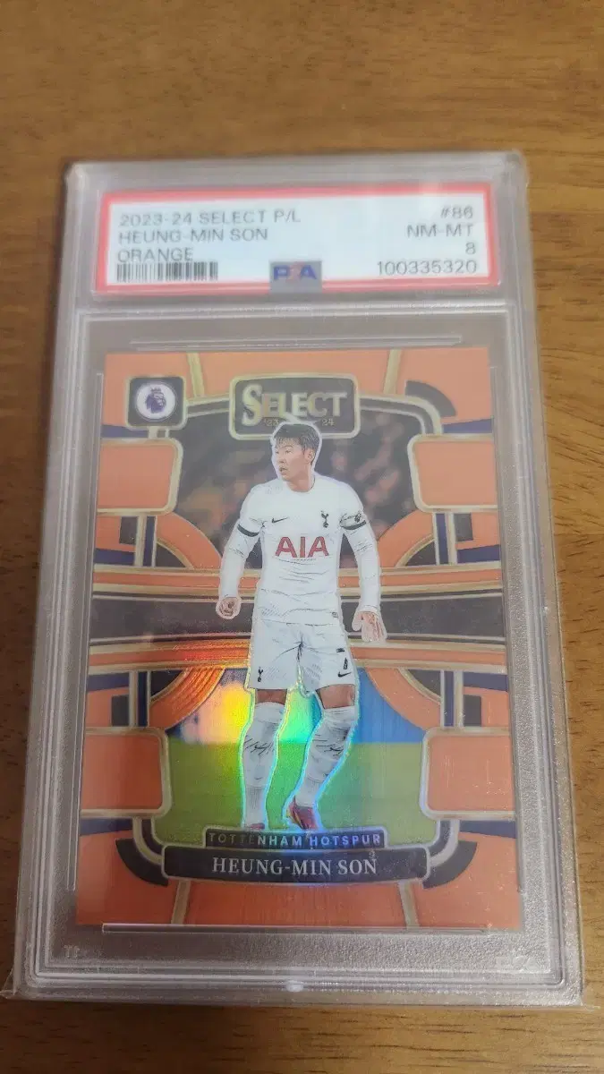2023-24 손흥민 SELECT 오렌지 75한정카드 psa8