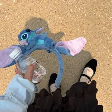 홍콩 디즈니 한정판 스티치 귀 모양 머리띠