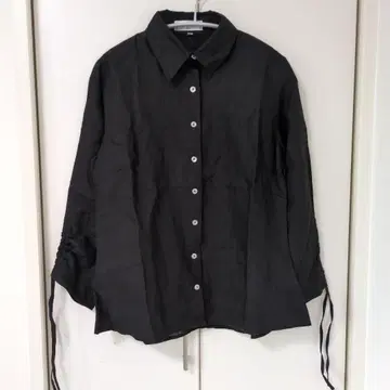 새상품급 앙포르테 린넨 100% 블랙 긴팔 셔츠 3