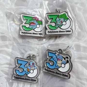 메탈 참 마스코트 포켓몬 메지루시 액세서리 30주년 4종 세트
