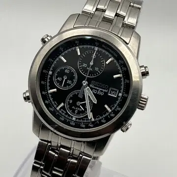 가동품 세이코 SEIKO 손목시계 크로노그래프 블랙 다이얼 남성용