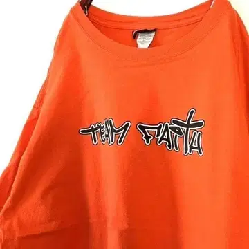 헤인즈 BEEFY-T 팀 FAITH 티셔츠 XL 오렌지 구제 의류