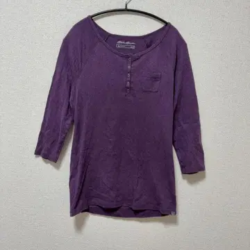 Eddie Bauer [ M ] 코튼 100% 헨리넥 T셔츠 7부 소매