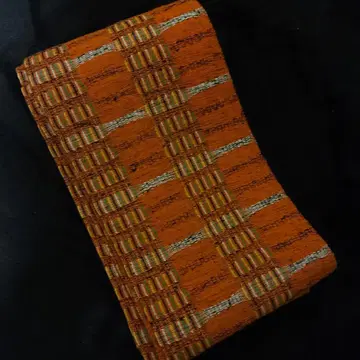 요네자와 오비 오렌지 컬러 반폭 오비