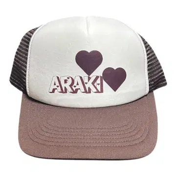 ARAKI 트래커 캡 화이트 브라운 택 포함 미사용 새상품