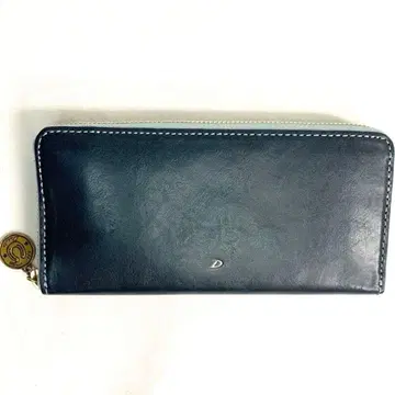 미사용 새상품 DAKOTA 다코타 네이비 라운드 지퍼 가죽 장지갑
