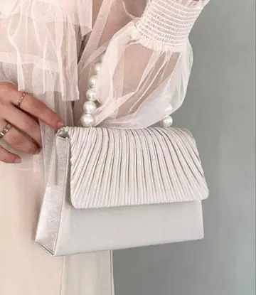 플리츠 플랩 펄 파티 백 결혼식 경사 포멀