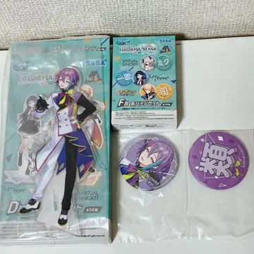 프로세카 세가 럭키 쿠지 카미시로 루이 아크릴 스탠드 & 캔뱃지 세트