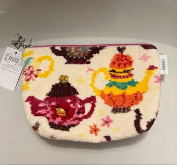 페이러 찻주전자 패턴 파우치 미사용 택 포함