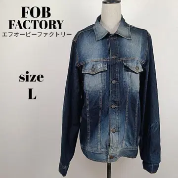 [ a1895 ] FOB FACTORY 데님 자켓 G 자켓 3 블루