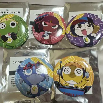 개구리 중사 케로로 가라오케관 캔뱃지 컴플리트 세트 케로로 타마마 기로로