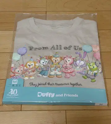 [ 새상품 미사용 ] 도쿄 디즈니 리조트 더피 앤 프렌즈 40주년 T셔츠
