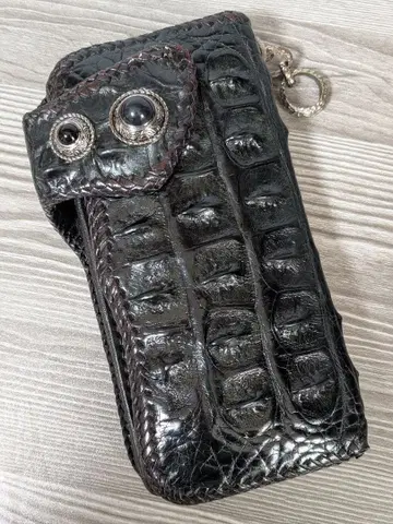 천연 가죽 장지갑 라이더 지갑 바이커 지갑 롱 지갑