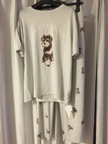 Gelato pique 슈나우저 패턴 상하의 세트