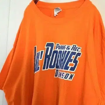 길단 LIL 록키스 티셔츠 XL 오렌지 구제 의류