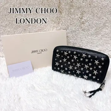 박스 포함 JIMMY CHOO 지미추 스터드 장지갑 라운드 지퍼