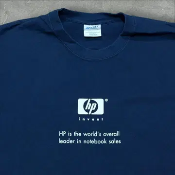 00s HP 기업 티셔츠 XL 테크 intel 네이비 기업 로고