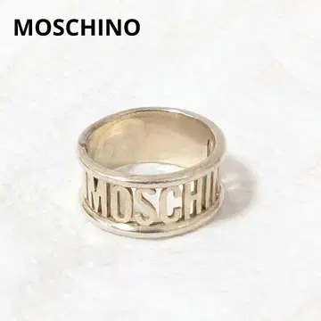 MOSCHINO 모스키노 반지 링 실버 로고 12호