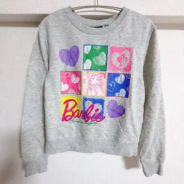 Barbie 바비 맨투맨 트레이닝복 [ M ] 그레이 속기모 하트