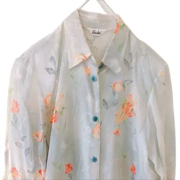 Cibie 플라워 프린트 긴팔 셔츠 M