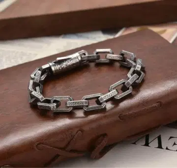 대호평 품절 남성용 실버 팔찌 뱅글 빈티지