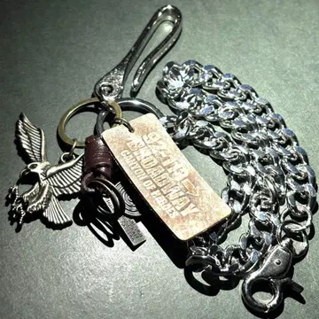 남성용 실버 지갑 체인 목걸이 아메카지 빈티지 코디 lcb