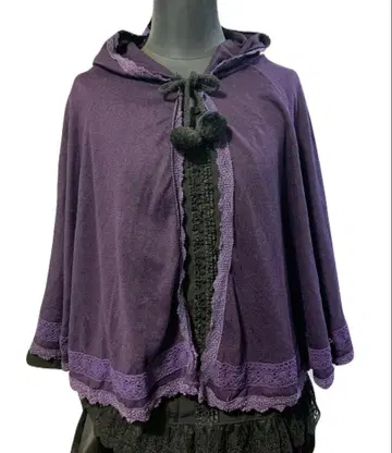 y2k 페어리 그런지 폼폼 레이스 판초