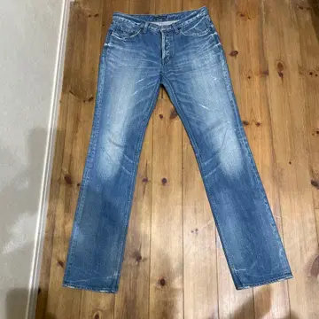 라운지 리자드 빈티지 가공 데님 팬츠 3 L 상당 일본제 데미지