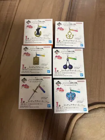 죠죠 제일복권 I상 미니어처 참 6종 세미 컴프 세트