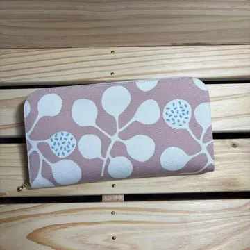 핸드메이드 장지갑 [ 북유럽 ] 푸레아레프티 [ 스모크 핑크 ]