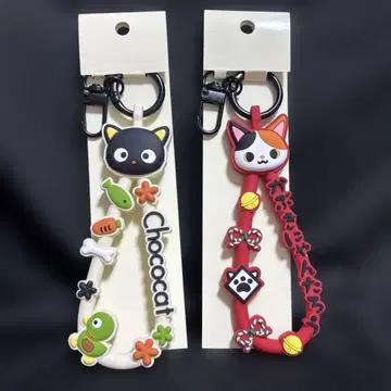 산리오 러버코드 키링 카부키냔타로 초코캣 2개 세트