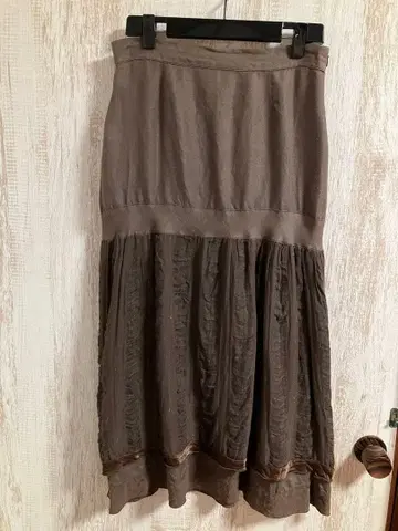 이탈리아제 GERANI 롱 스커트 브라운 봄/여름